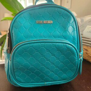 Steve Madden Teal and Black Small Tassle Backpack